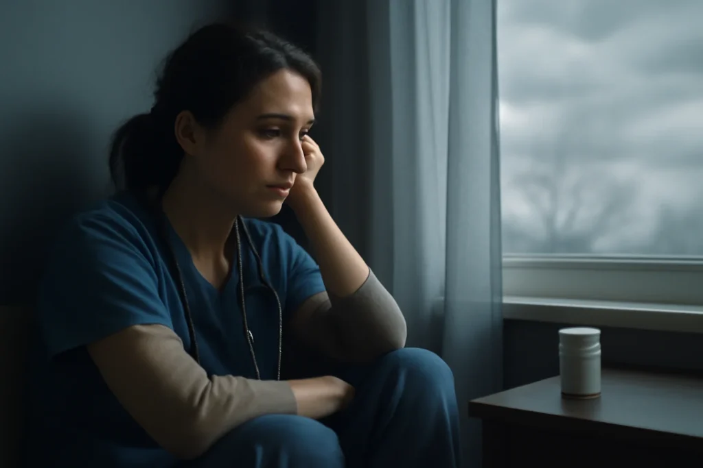 Como pessoas com doenças crônicas e graves passam a ver o mundo: gestão da energia, solidão e reconstrução da identidade Pessoa com doenças crônicas em reflexão profunda, sentada à janela, simbolizando isolamento e gestão da energia